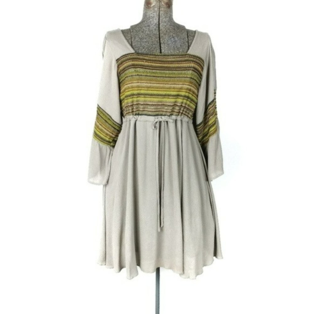 Umgee Bohemian Striped Bodice Dress Size M E02